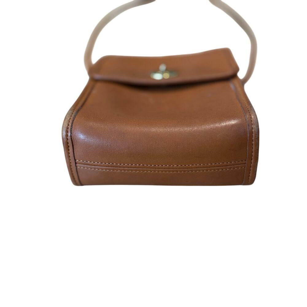 Vintage Coach Leather Crossbody Scooter Bag Tan RARE - Picture 7 of 14